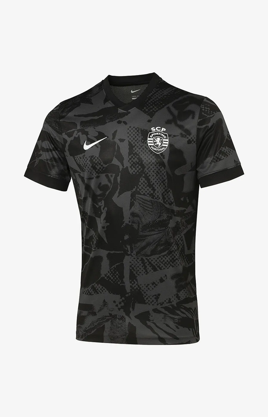 Sporting T-shirt Aquecimento Preta 25/26