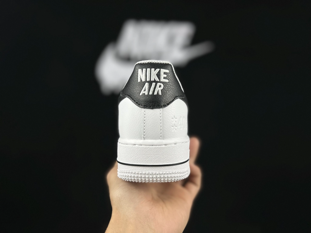 Nike Air Force 1 40.º Aniversário Branco e Preto - Vista 4