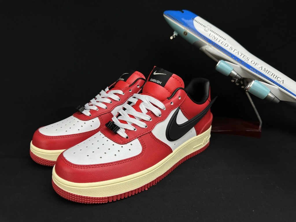 Nike Air Force 1 Grande Swoosh Vermelho - Vista 10