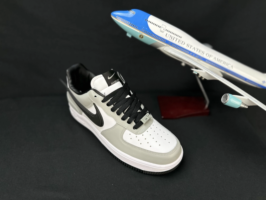 Nike Air Force 1 Grande Swoosh Cinzento - Vista 5