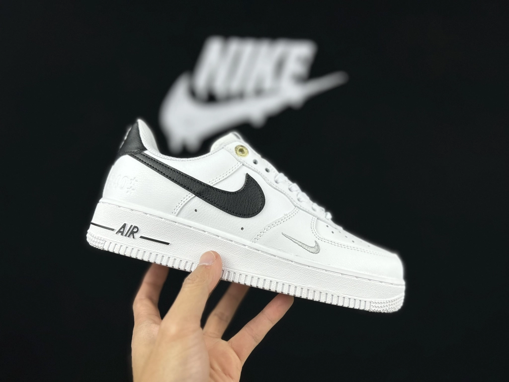 Nike Air Force 1 40.º Aniversário Branco e Preto - Vista 3