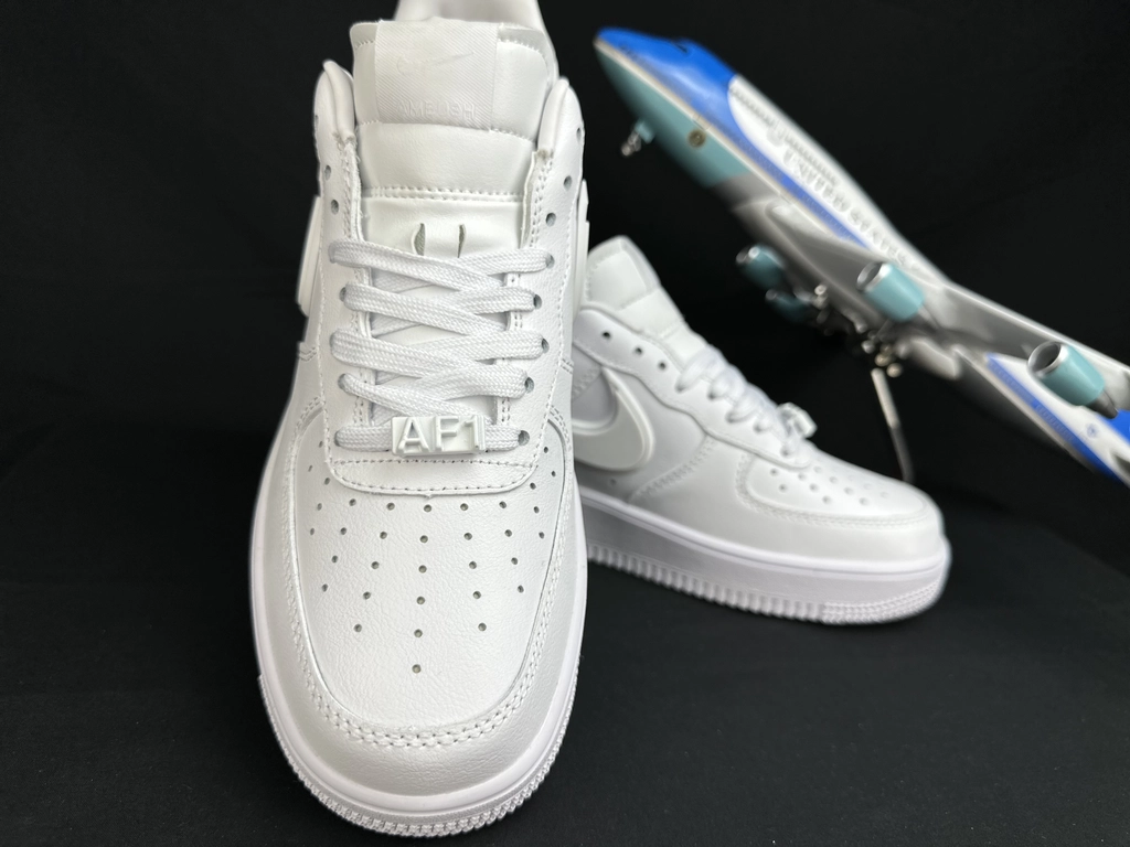 Nike Air Force 1 Grande Swoosh Branco Total - Vista 8