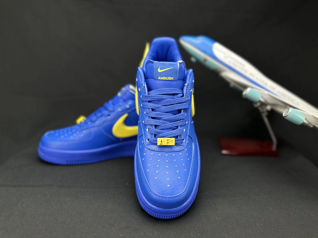 Nike Air Force 1 Grande Swoosh Azul - Vista 9